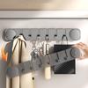 Space-Saving Suction Cup Door Hook Strong Vacuum Suction Easy Install Wall-Mounted Clothes Hanger Foldable Hook 6 Hooks