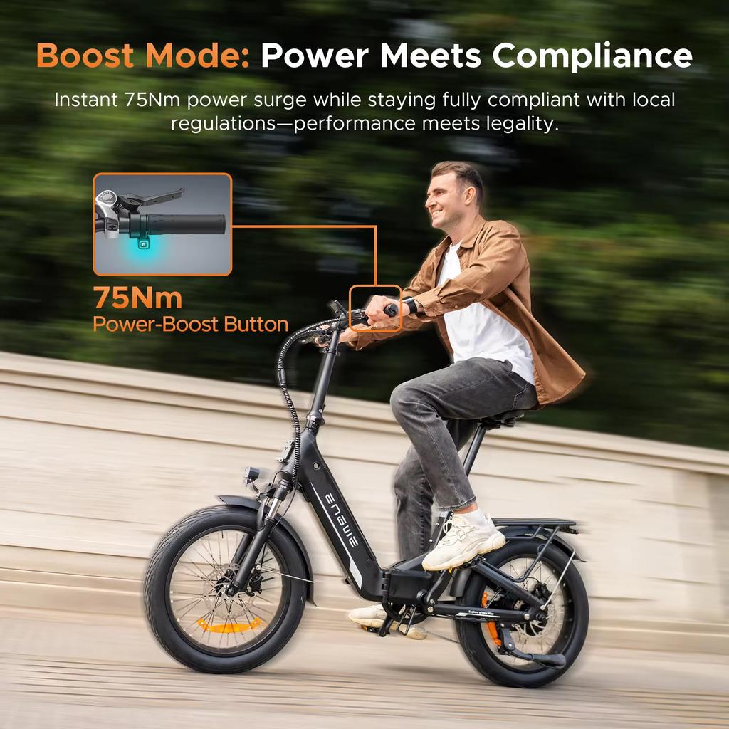 ENGWE L20 3.0 Boost 250 Вт, Аккумулятор 48 В 13,5 Ач, Полная амортизация, Гидравлические дисковые тормоза, 7-скоростная трансмиссия Shimano, Дальность хода до 140 км