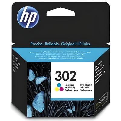 HP 302 Оригинальный трехцветный чернильный картридж (F6U65AE) для HP DeskJet 2130/3630 и HP OfficeJet 3830