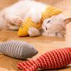 1шт забавная игрушка-рыба из мешковины для кошек с кошачьей мятой, грызущая рыбу внутри игрушечной комнаты