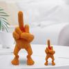 2Pcs/Set Middle Finger Figure Statue Desktop Flip-off Hand Figurine with Legs Rebellious