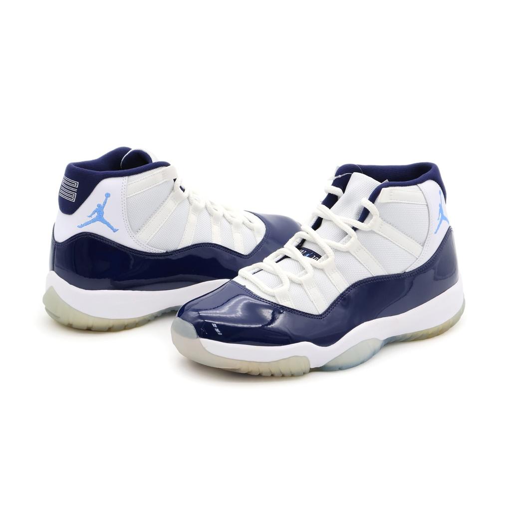 378037-123 Nike Air Jordan 11 Retro UNC Win Like 82 Университетский синий Темно-синий (Мужской)