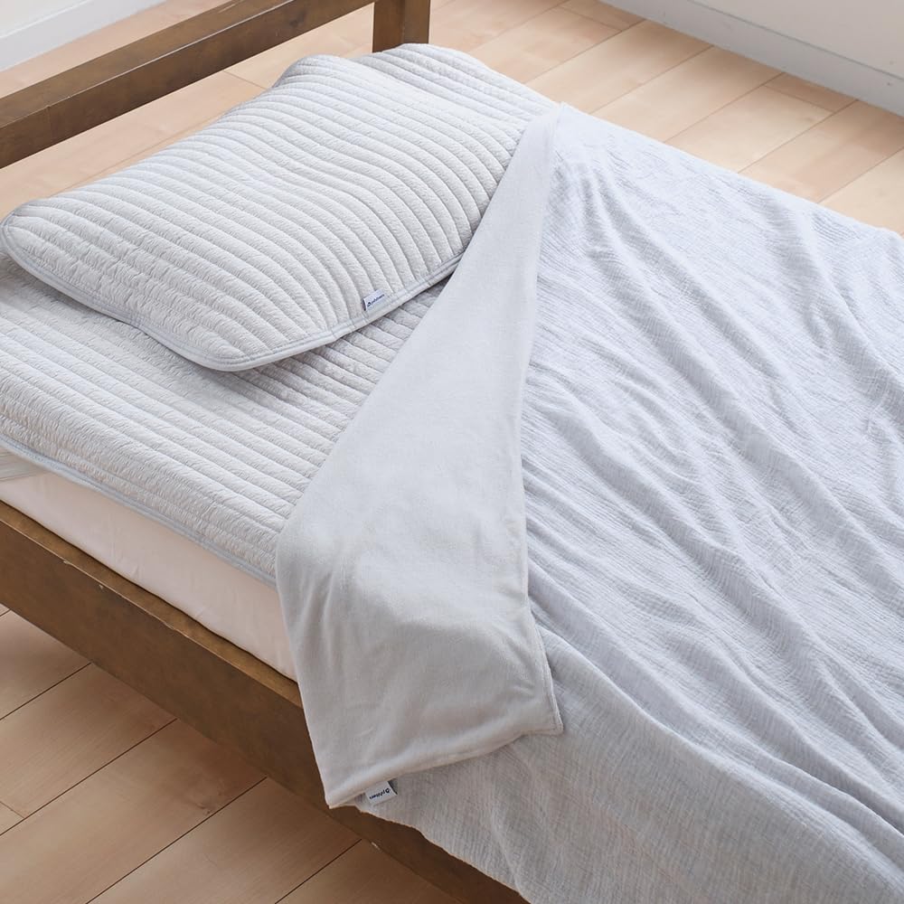 Phiten Star's Serenity Gauze & Pile Blanket, Double Size, Can Also Be Used As a Duvet Cover