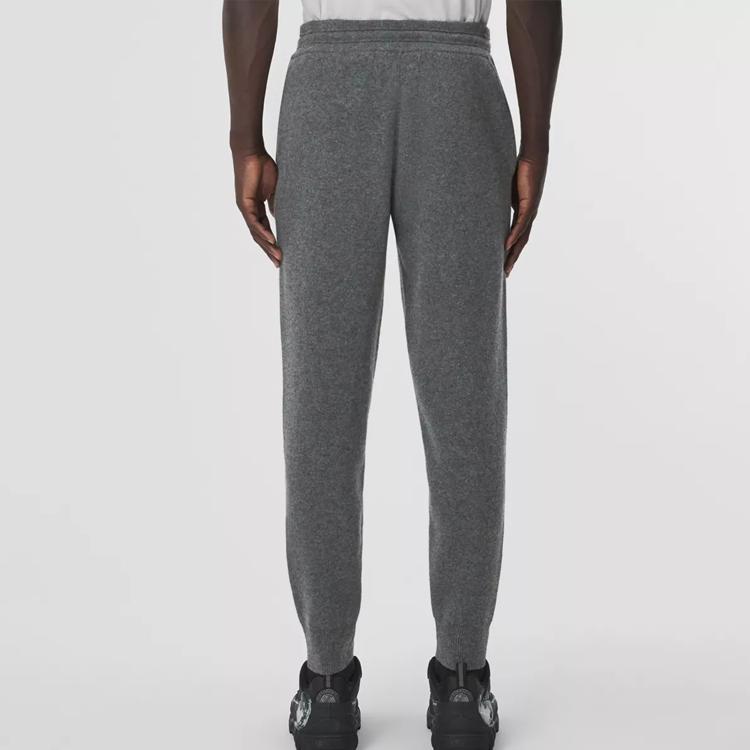 Burberry Knitted Sweatpants Men's Dark Charcoal Gray 80507681