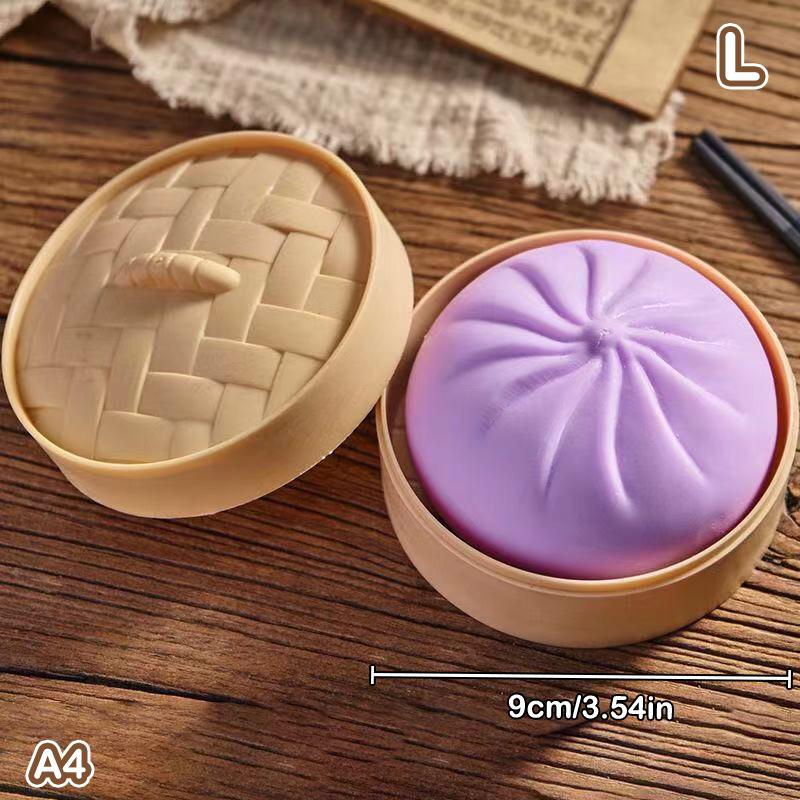 Гигантские пельмени Сквиши Игрушки для снятия тревоги Фиджет-игрушка Симуляция еды Паровой пирожок с начинкой Мягкое сжимание Тесто-игрушка для снятия стресса