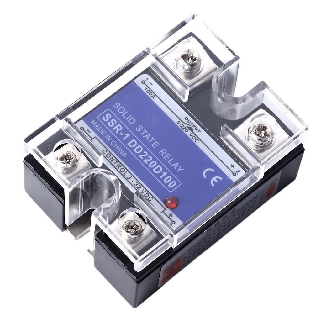 Single Phase Solid State Relay 3 to 32VDC Input 5 to 220VDC Load Solid State Relay Module 100A