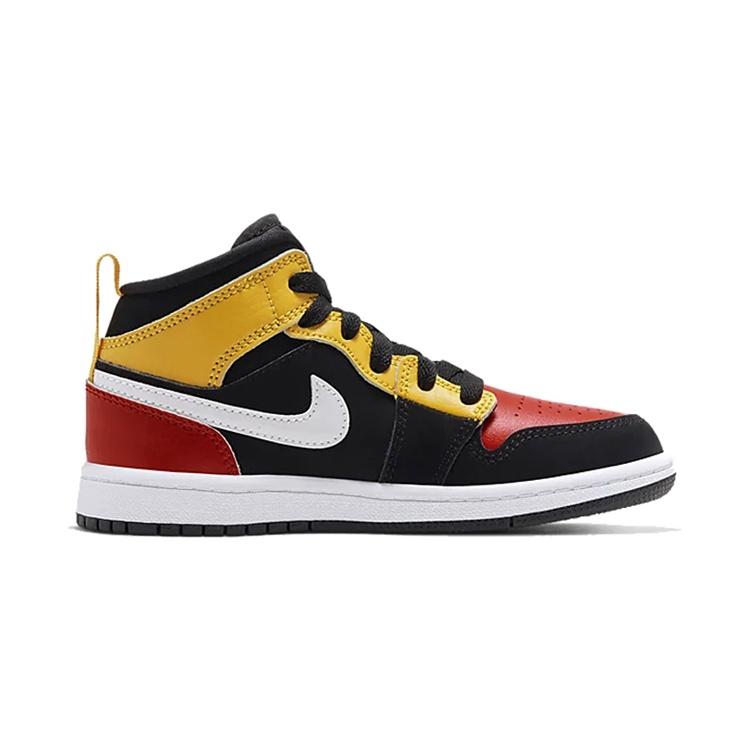 (PS) Air Jordan 1 Mid SE 'Amarillo Team Orange' Kids' BQ6932-087