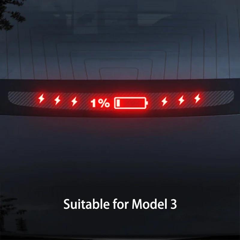 Хэллоуин принимаем индивидуальные наклейки на автомобиль для Tesla Model 3 Y высоко установленный тормоз акриловая проекционная доска верхняя задняя фара эмблема