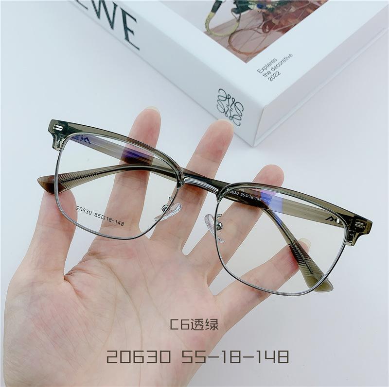 Anti Radiation Reading Eye Glasses For Women Men Replaceable Lens Half Frame Square Anti Blue Ray Fashion Eyeglasses Tr Business