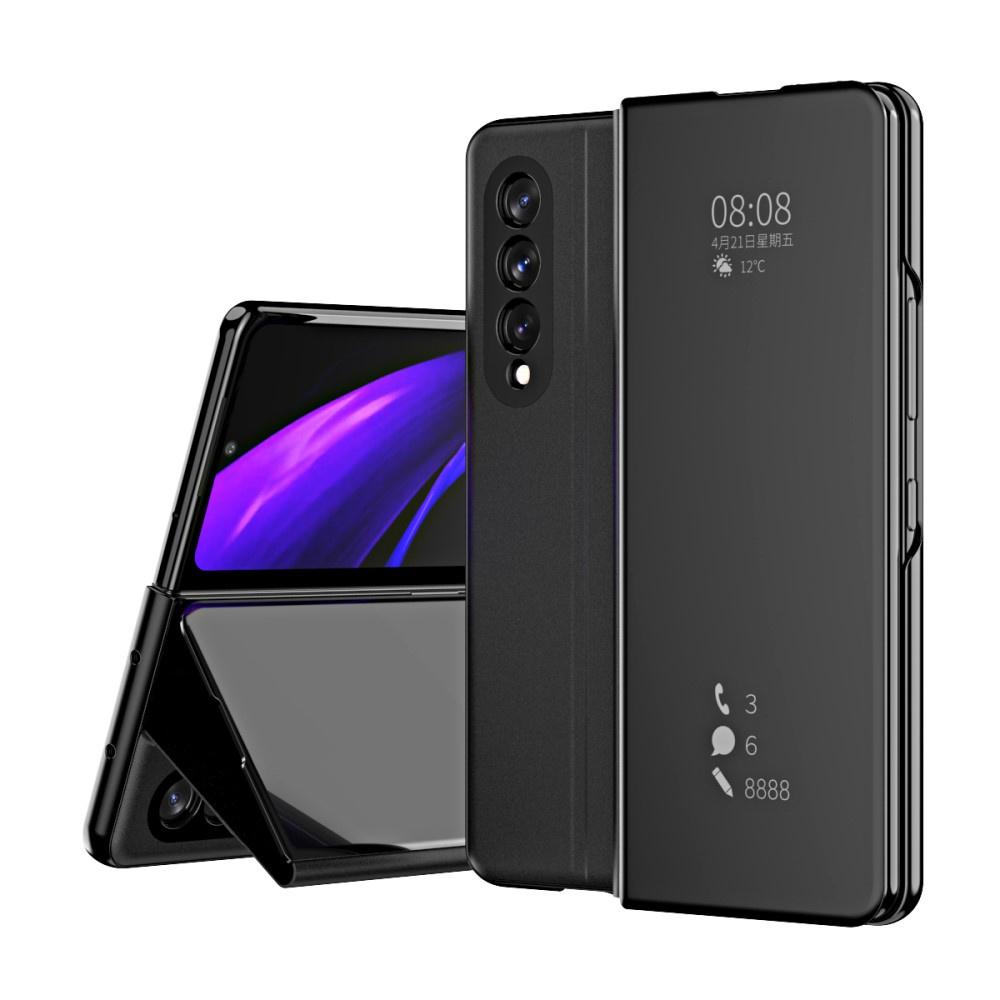 Case for Samsung Galaxy Z Fold3 5G, Clear View, Black