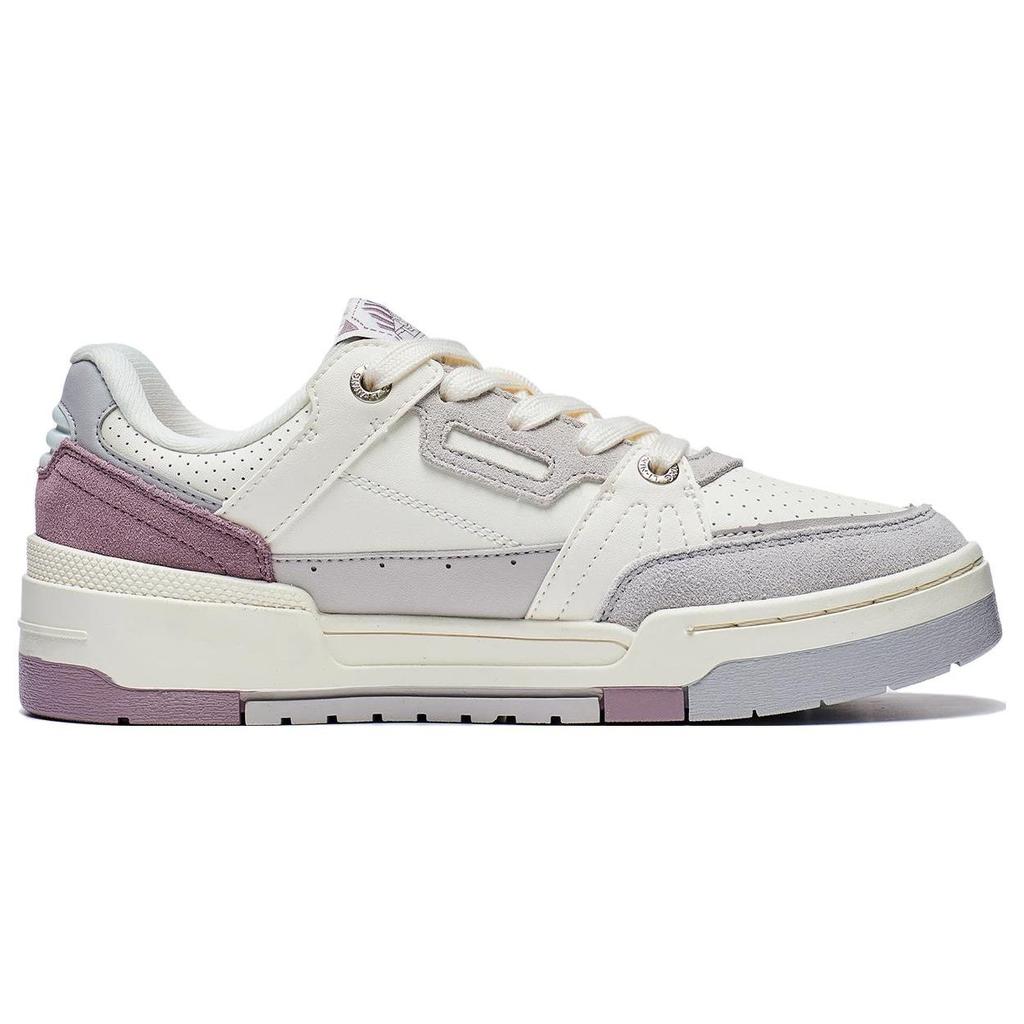 Кроссовки женские Li Ning Journey 1.5 с нескользящей подошвой, износостойкие, белые, серые, фиолетовые AGCT266-1