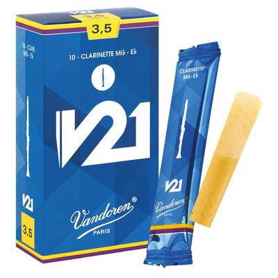 Трость Вандорена V21 для экларнета, твердость 3-1/2 (10 кусочков)