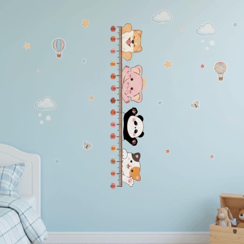 Self-Adhesive Self-Adhesive Wall Decals Waterproof Children's Height Chart Background Decorative