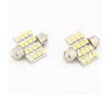 2 Pcs 31Mm 3528 16 Led Smd White Festoon Dome Car Bulbs