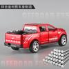 1:32 Ford F350 Модель легкосплавного автомобиля Запасное колесо Съемная задняя сила Звук и свет Детский пикап Внедорожник