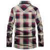 Autumn and Winter Men's Plaid Long-sleeved Shirt Plus Velvet Thickened Warm Shirt Plus Size Shirt Trend 1598