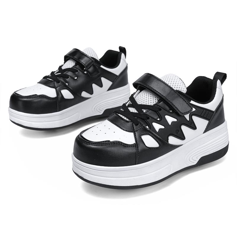 Boy's Plus Size Fashionable Thick Soled Roller Skates Girl's Wheeled Sports Shoes Outdoor Sneaker