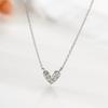 Японское и корейское маленькое милое сияющее бриллиантовое ожерелье в форме сердца на ключицу с цепочкой для женщин
