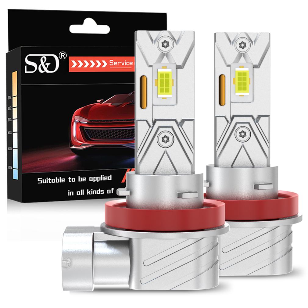 2 шт. Canbus H11 H8 светодиодные противотуманные фары 9006 HB4 9005 HB3 светодиодные медные трубки 16-ядерные чипы CSP автомобильные дневные ходовые огни 30 Вт 20000 лм автоматические дневные ходовые огни