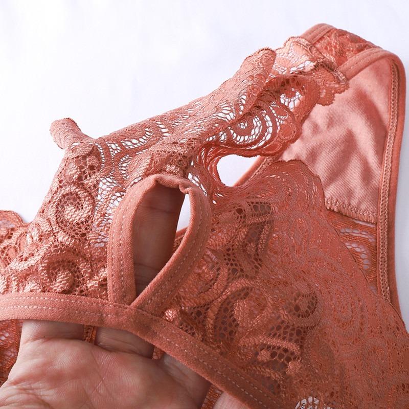 3 Pieces Lot Women's Sexy Lace Panties Lace Thongs Lingerie Intimates Woman Designed Tangas Big Size