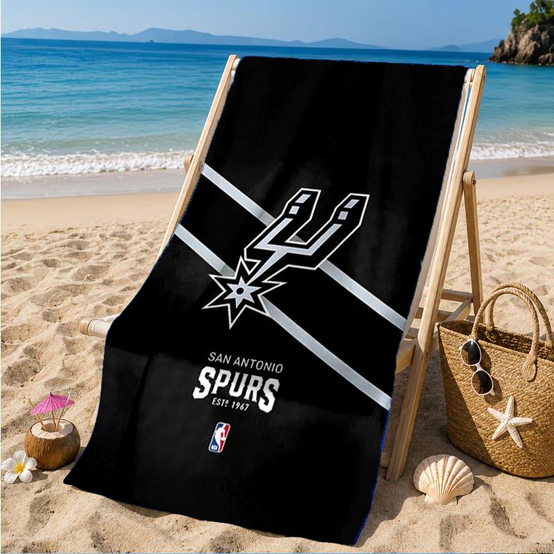 Antonio Spurs Logo Beach Towel, Microfiber Beach Towel, Perfect For Pool, Beach, Travel, Home Decor Beach Party Fan gifts