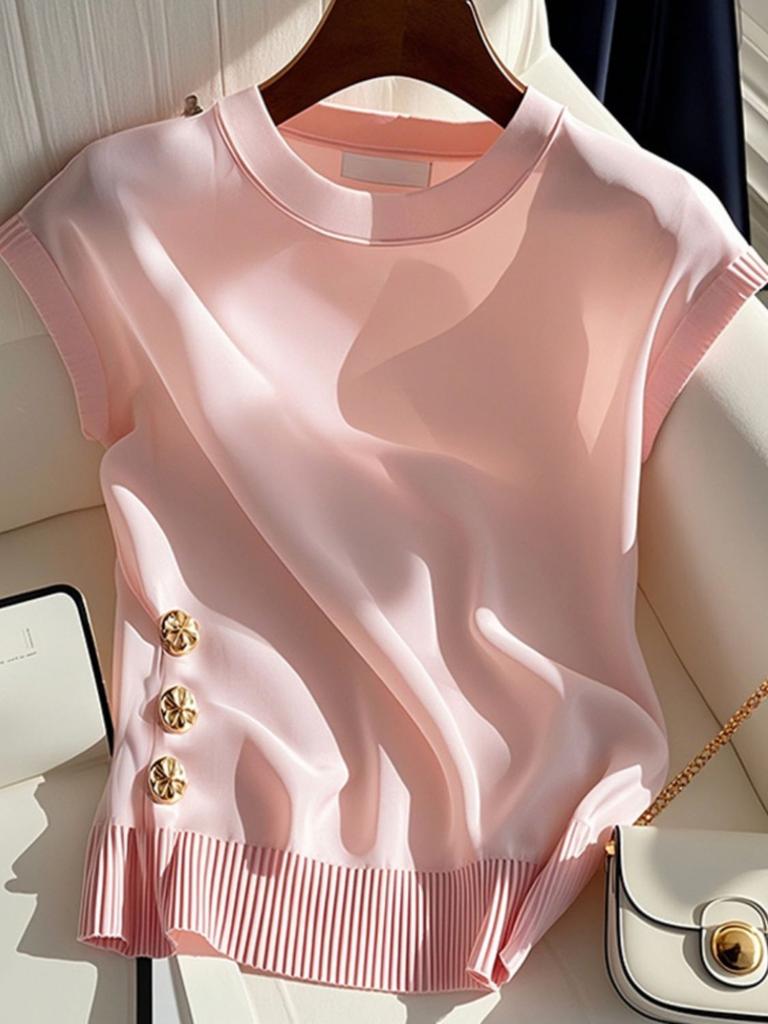 Женский вязаный свитер с круглым вырезом, Повседневный, Шикарный, Высококлассный, Удобный, Дизайн, Топ прилегающего силуэта