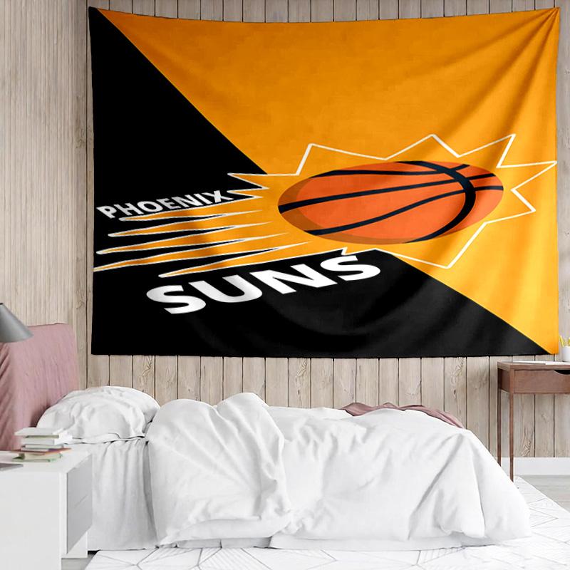 1PC Suns Basketball Artwork Quick-Dry Tapestry, Unique Design Tapestry, Suitable for Bedroom,Livingroom, Playroom,Heartwarming Holiday Gifts