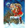 Diy 5d Diamond Santa Claus Painting Full Round Resin Christmas Diamond Embroidery Cross Stitch Kits Home Decor