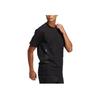 Adidas Спортивная футболка Pure Color с коротким рукавом, мужские топы, черная HE9945