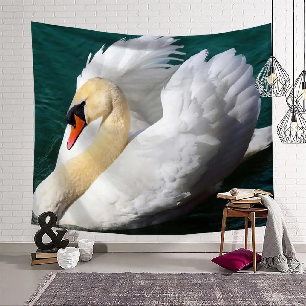 Swan Couple Tapestry Office Living Room Decoration Home Wall Tapestry