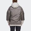 adidas Спортивная двухслойная куртка с капюшоном, женская куртка металлик-серый FT2459