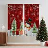 A Set Of 2 Christmas Tree Printed Curtain Sets, Suitable For Living Room, Kitchen, Bedroom, Bathroom, Dining Room And Home Decoration