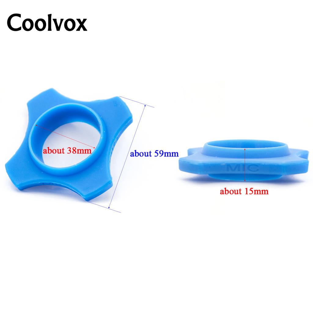 Coolvox 1Set Microphone Foam Windscreen and Wireless Microphone KTV Silicon Anti-Roll Device Ring Universal Square Non-Slip Circle for BBS MIC