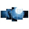 5Pcs Owl Night Moon Sky Bird Decor Paintings Wall Art Home Decor Modern Pictures Canvas Poster Room Decor No Framed 5 Panel