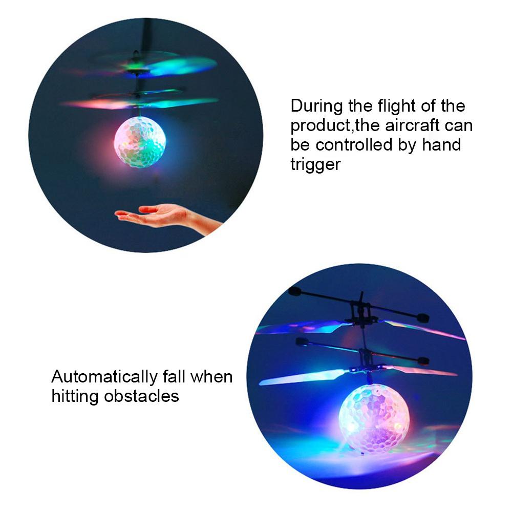 Intelligent Sensing Electric Flying Magic Ball Colorful Lights Crystal Ball Flying Toy Kids Gift