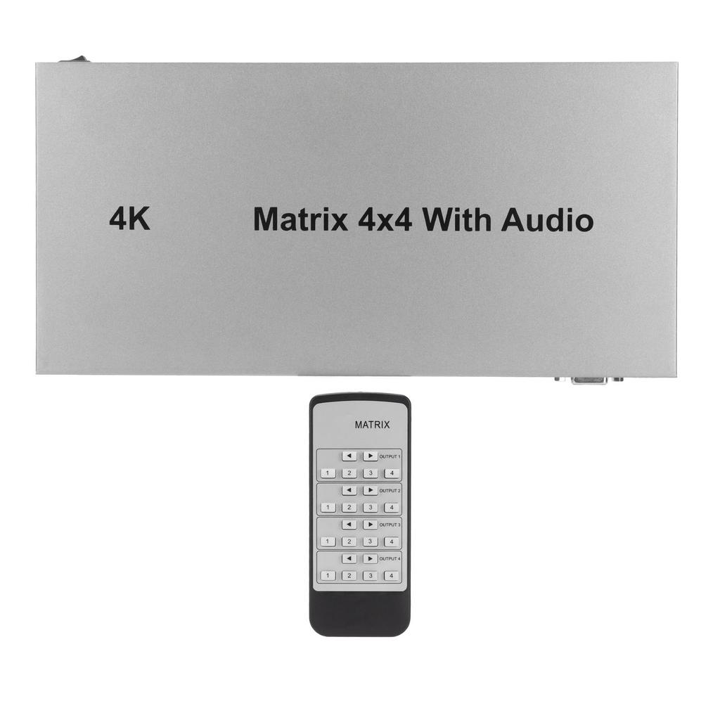 Матричный коммутатор 4x4 с интерфейсом HD Multimedia, 4 входа 4 выхода, корпус из алюминиевого сплава, 4K HD Multimedia Splicer