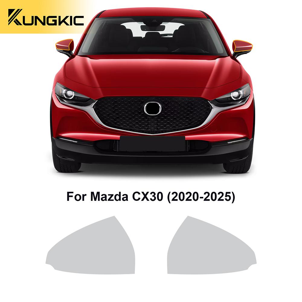 Для Mazda CX30 CX-30 2020-2025 Пленка для фар Зеркал Заднего вида Стойки B C Защитная пленка TPU Готовая к вырезанию Антицарапийная Восстанавливающая Прозрачная