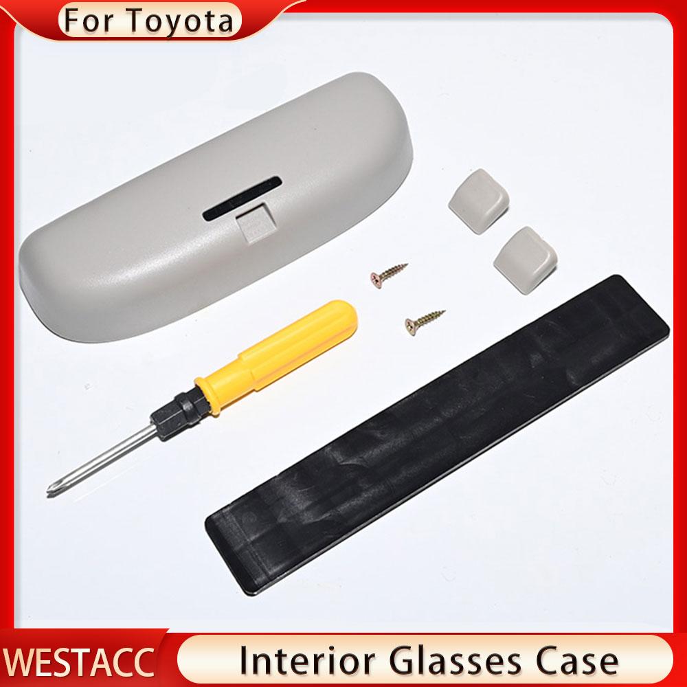 Автомобильный держатель для солнцезащитных очков из АБС-пластика, чехол для очков, ящик для хранения для Toyota Corolla Yaris Vios, держатель для очков, органайзер