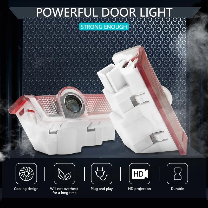 Car Sticker 2Pc LED Car Door Welcome Light Logo Laser Projector Lamp For Mercedes Benz E C Class W205 W212 ML AMG W177 W247 W176