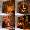 Home Decoration Christmas Tapestry Fireplace Christmas Tree Sock Print Santa Claus Bedroom Wall Decor Background Tapestry