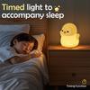 Novelty Penguin Night Light for Kids Rechargeable Timing Silicone Sleeping Nightlight Touch Beside Lamp for Nursery Room