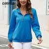 Autumn and Winter Women's Sweatshirt Zipper Twist Long Sleeve Sweatshirt Tops Jacket