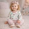 Bodysuit for Girls 104 Long Sleeve Polish Manufacturer Cotton 100% Pink Teddy Bears
