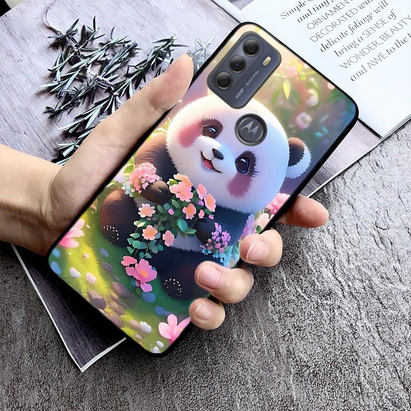 Чехол для телефона с пандой для Moto G84 G22 G32 G42 G52 G62 G53 G72 G60 G60S G100 G10 G20 G30 G13 G50 G 5G G Pure
