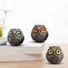2Pcs Miniature Owl Figurines Handmade Owl Animal Statue Tiny Resin Owl