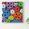 Art Deli Pop Colorful Fabric Wall Art Panel, 57 x 57 cm
