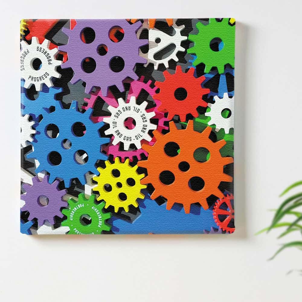Art Deli Pop Colorful Fabric Wall Art Panel, 57 x 57 cm