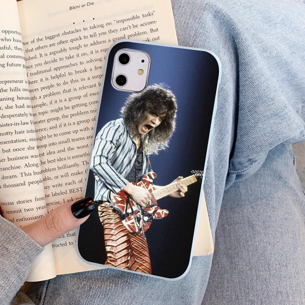 Чехол для телефона E-Eddie V-Van-Halen Music Guitar Для IPhone 14 11 12 13 Mini Pro Xs Max 8 7 6 6S Plus X XR Однотонный цветной чехол-конфета