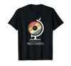 Vinyl Globe Record Player Vintage Turntable Music T-shirt