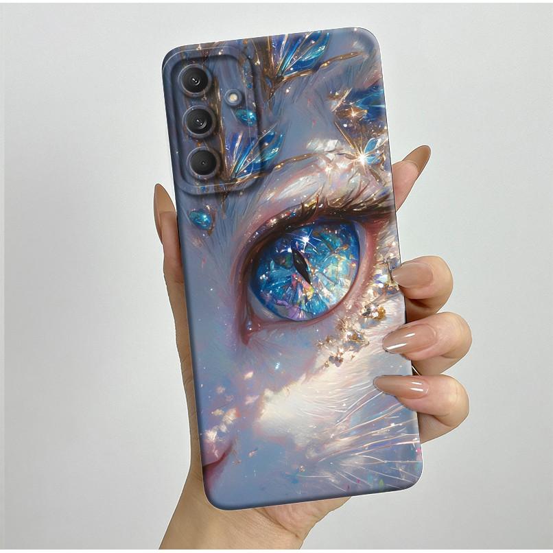 Чехол для телефона Samsung Galaxy M35 5G Бампер Силиконовый Ударопрочный Красивый Чехол с Бабочками и Цветами для Galaxy M 35 M55 Funda